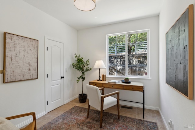 806 Paxton Villa Ct, Novato, CA 94947 - office area with light tile patterned floors and baseboards