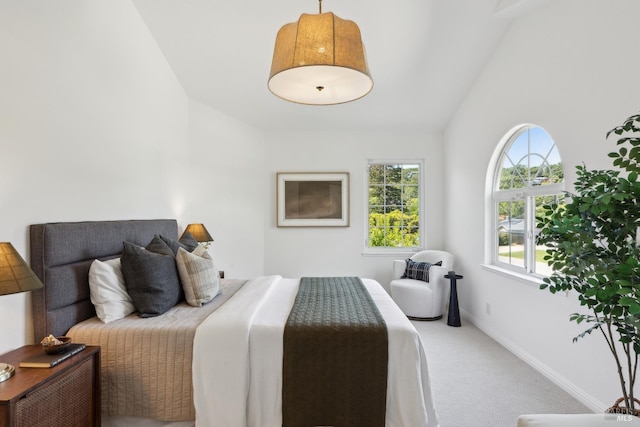 806 Paxton Villa Ct, Novato, CA 94947 - bedroom featuring carpet, baseboards, and high vaulted ceiling