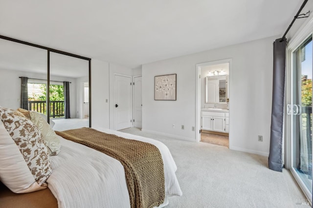 13 Freedom Ln S, Petaluma, CA 94952 - bedroom featuring light colored carpet, access to exterior, multiple windows, and baseboards
