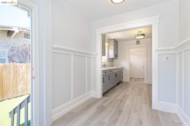 5817 Seminary Ct, Oakland, CA 94605 - corridor with light wood-style flooring