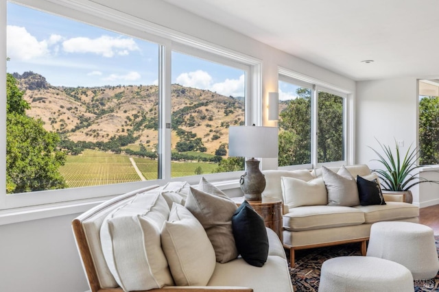 5768 Silverado Trl, Napa, CA 94558 - sunroom / solarium with a mountain view