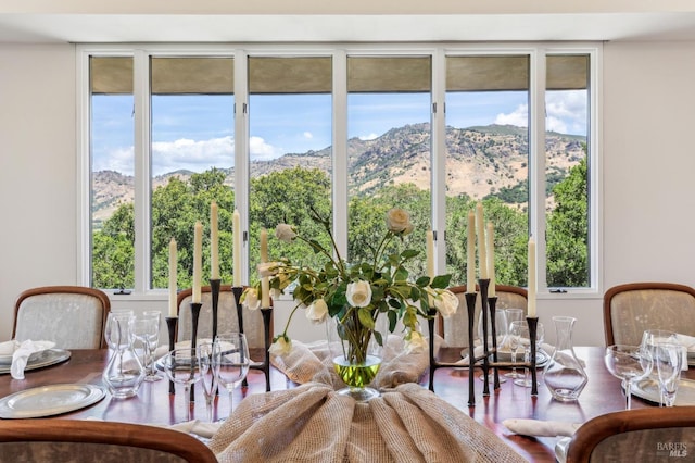 5768 Silverado Trl, Napa, CA 94558 - dining room with plenty of natural light and a mountain view