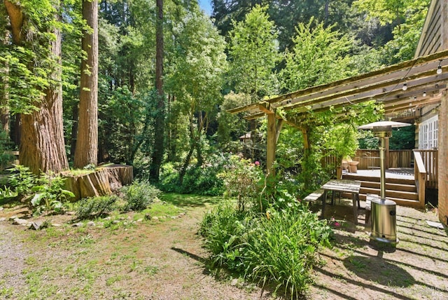 121 W Blithedale Ave, Mill Valley, CA 94941 - view of yard featuring a wooden deck