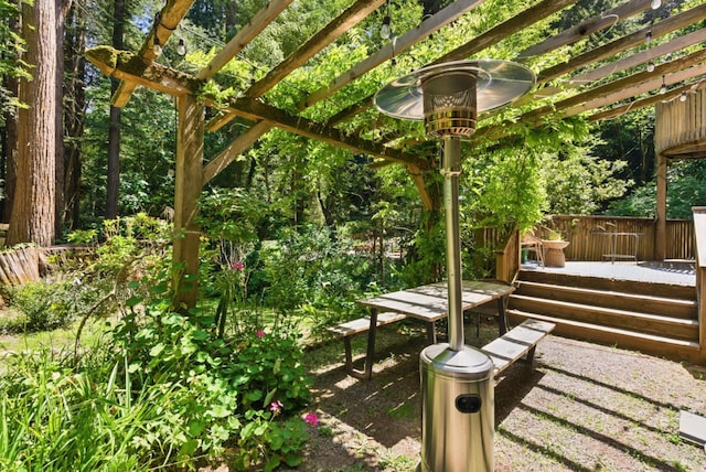 121 W Blithedale Ave, Mill Valley, CA 94941 - view of yard featuring a pergola and a wooden deck