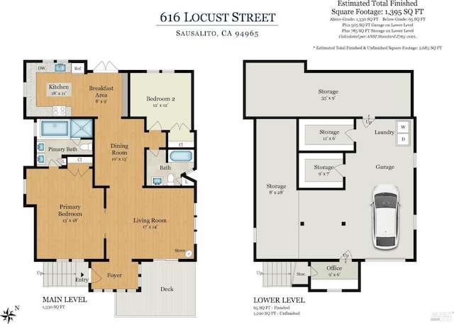 616 Locust St, Sausalito, CA 94965 - room layout