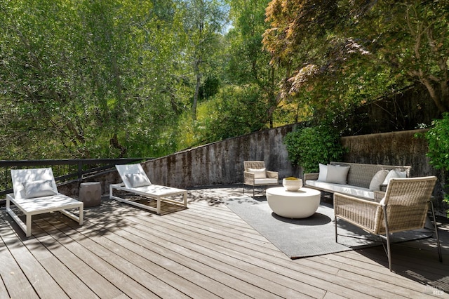 30 Sandy Ln, Mill Valley, CA 94941 - wooden deck featuring outdoor lounge area