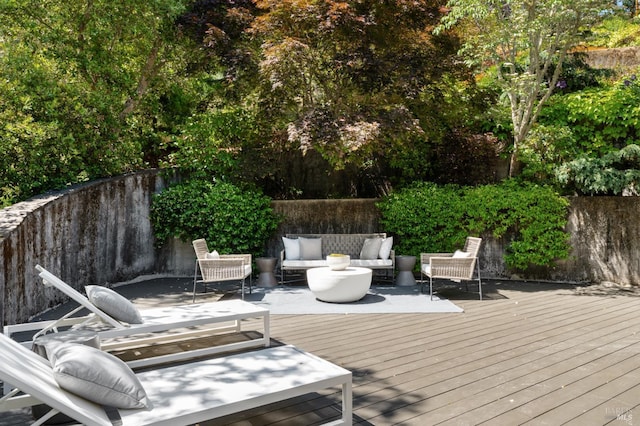 30 Sandy Ln, Mill Valley, CA 94941 - wooden deck with outdoor lounge area
