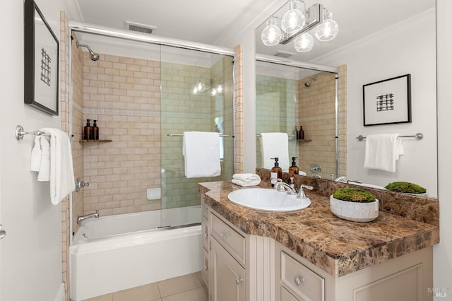 30 Sandy Ln, Mill Valley, CA 94941 - full bathroom featuring vanity, enclosed tub / shower combo, and tile patterned floors