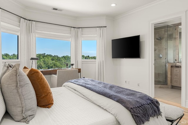 30 Sandy Ln, Mill Valley, CA 94941 - bedroom with crown molding, recessed lighting, and connected bathroom