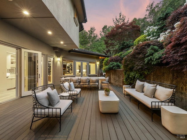 30 Sandy Ln, Mill Valley, CA 94941 - deck with outdoor lounge area and outdoor dining area