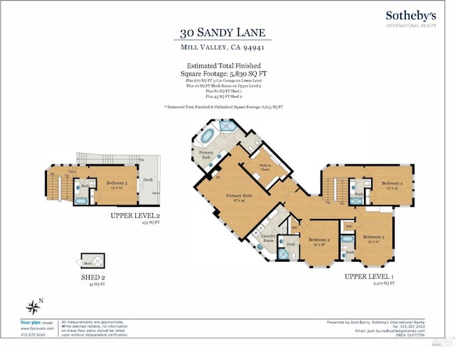 30 Sandy Ln, Mill Valley, CA 94941 - floor plan / room layout