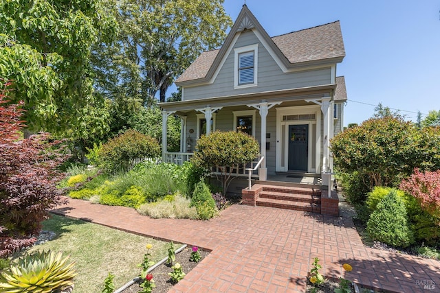 406 Franklin St, Napa, CA 94559 - view of front of property with roof with shingles and covered porch