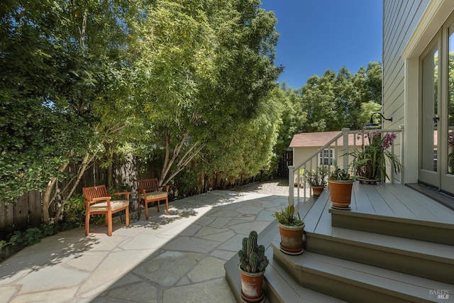 406 Franklin St, Napa, CA 94559 - view of patio featuring a wooden deck