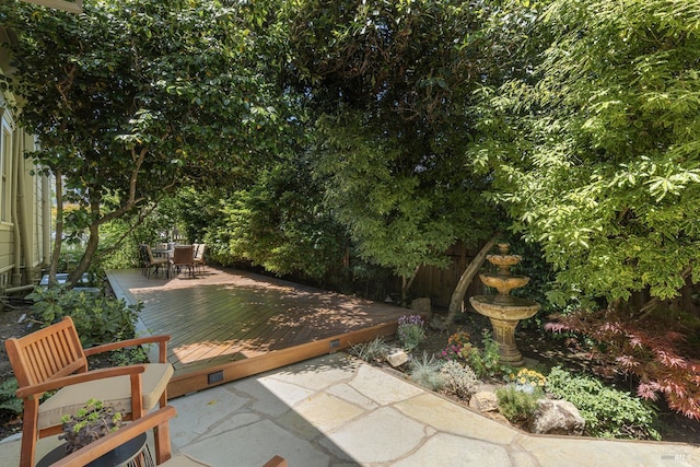 406 Franklin St, Napa, CA 94559 - view of patio featuring outdoor dining space and a deck