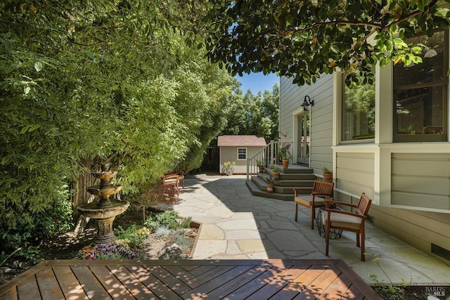 406 Franklin St, Napa, CA 94559 - view of patio with a wooden deck