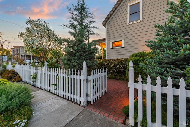 406 Franklin St, Napa, CA 94559 - gate at dusk with a fenced front yard
