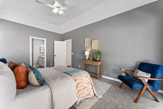 1017 Arroyo Linda Ct, Napa, CA 94558 - carpeted bedroom featuring a ceiling fan and ensuite bath