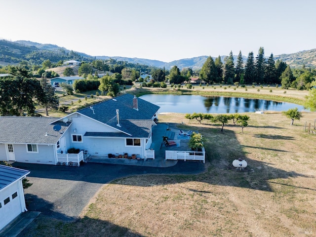 1961 Foothill Dr, Redwood Valley, CA 95470 - aerial view of property and surrounding area with a water and mountain view