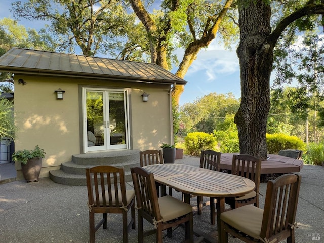 260 Geysers Rd, Cloverdale, CA 95425 - view of patio with outdoor dining area and french doors