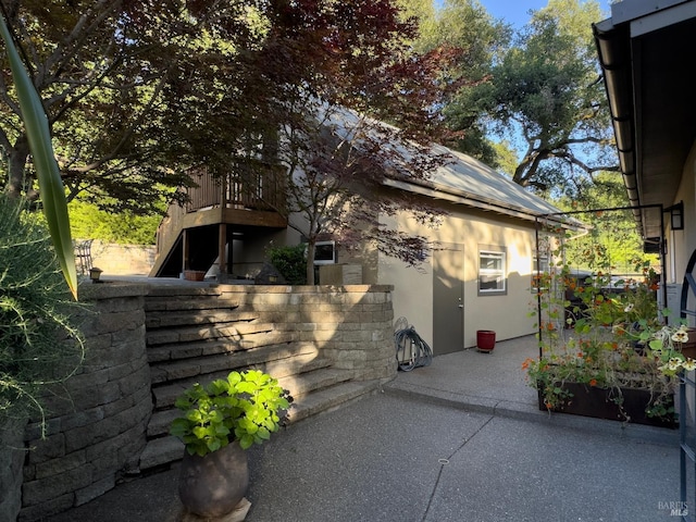 260 Geysers Rd, Cloverdale, CA 95425 - view of side of home featuring a patio area and stucco siding