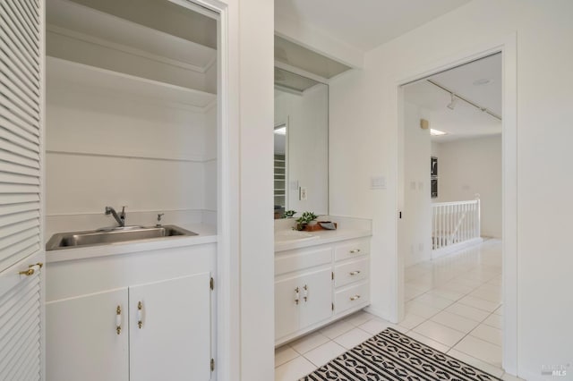 1 Rosebank Ln, Kentfield, CA 94904 - bathroom with vanity and tile patterned floors
