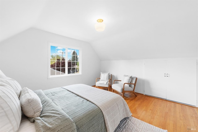 1186 E Ave, Napa, CA 94559 - bedroom with lofted ceiling and light wood-style floors