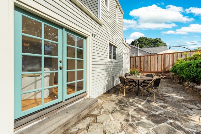 1186 E Ave, Napa, CA 94559 - view of patio / terrace featuring french doors and outdoor dining area