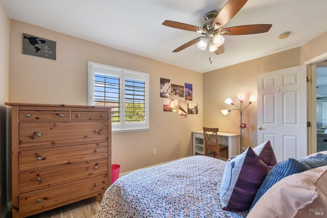 712 Tahoe Ct, Fairfield, CA 94534 - bedroom featuring wood finished floors and a ceiling fan