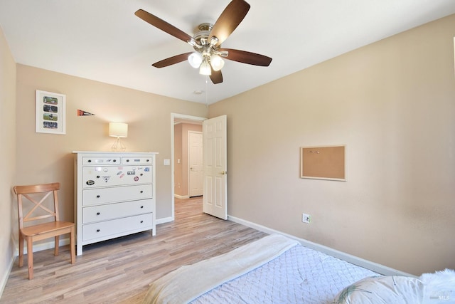 712 Tahoe Ct, Fairfield, CA 94534 - bedroom featuring light wood-type flooring, baseboards, and a ceiling fan