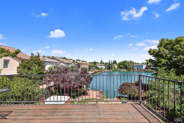 712 Tahoe Ct, Fairfield, CA 94534 - wooden deck featuring a water view and a residential view