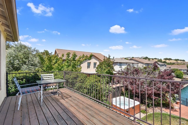712 Tahoe Ct, Fairfield, CA 94534 - wooden terrace with a hot tub and a residential view
