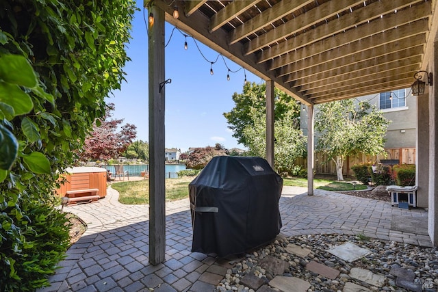 712 Tahoe Ct, Fairfield, CA 94534 - view of patio / terrace featuring a hot tub, area for grilling, and a swimming pool