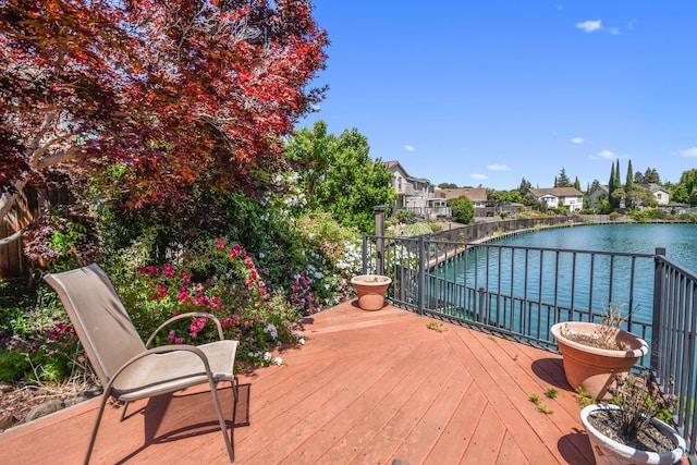 712 Tahoe Ct, Fairfield, CA 94534 - wooden terrace with a water view and a residential view