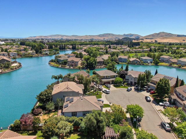 712 Tahoe Ct, Fairfield, CA 94534 - aerial perspective of suburban area with a water and mountain view