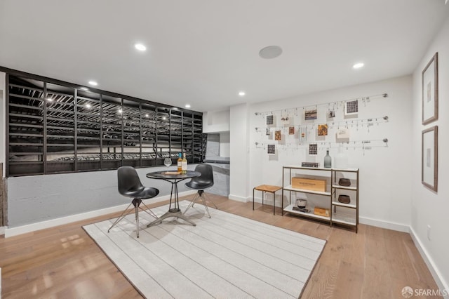 56 Aztec St, San Francisco, CA 94110 - interior space with wood finished floors, baseboards, and recessed lighting