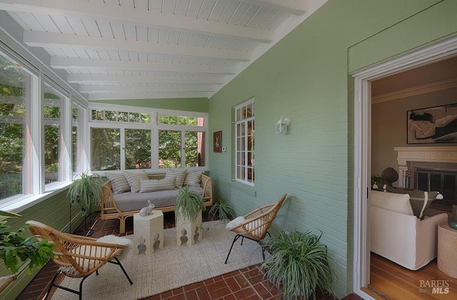 3850 Montecito Ave, Santa Rosa, CA 95404 - sunroom / solarium with healthy amount of natural light and brick patterned floors