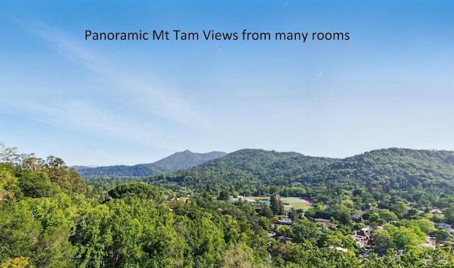 175 Ridge Rd, San Anselmo, CA 94960 - view of mountain backdrop featuring a heavily wooded area