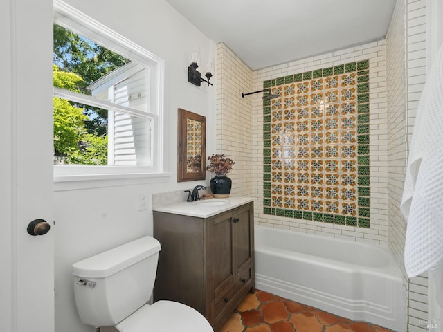 9 Park St, San Rafael, CA 94901 - bathroom with plenty of natural light, vanity, tub / shower combination, and toilet