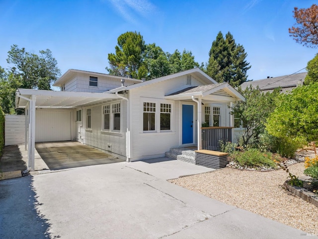 9 Park St, San Rafael, CA 94901 - view of front facade with driveway and a carport