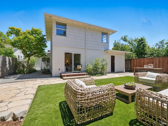 9 Park St, San Rafael, CA 94901 - rear view of property featuring a patio and outdoor lounge area