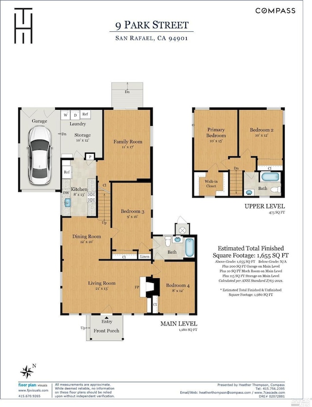 9 Park St, San Rafael, CA 94901 - home floor plan