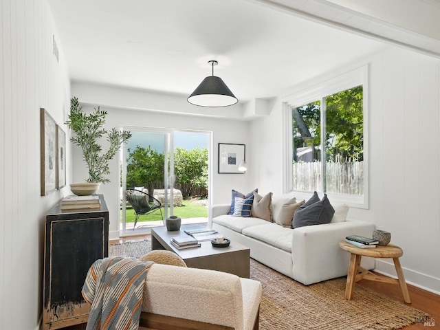 9 Park St, San Rafael, CA 94901 - living room with wood finished floors and baseboards