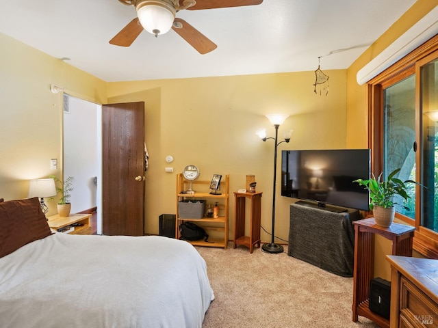 1010 Easum Dr, Napa, CA 94558 - bedroom featuring light carpet and ceiling fan