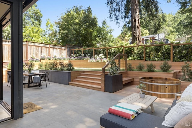 225 W Baltimore Ave, Larkspur, CA 94939 - fenced backyard with outdoor dining space and a patio