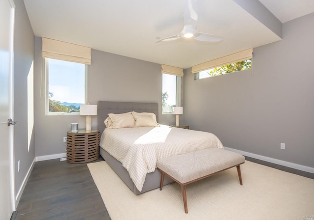 1090 1st Ave Unit A, Napa, CA 94558 - bedroom with wood finished floors, baseboards, and a ceiling fan