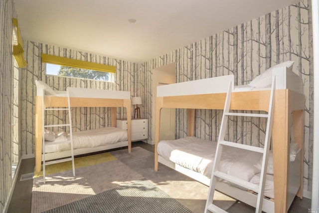 1090 1st Ave Unit A, Napa, CA 94558 - bedroom with wallpapered walls