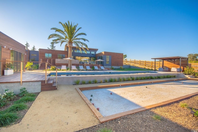 1090 1st Ave Unit A, Napa, CA 94558 - view of community with a bocce ball area and a swimming pool