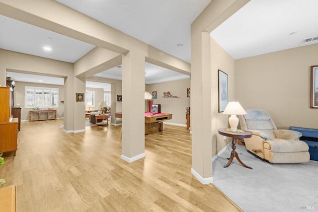 2234 Pullen Ln, Fairfield, CA 94533 - entryway with billiards table, light wood-style flooring, and baseboards
