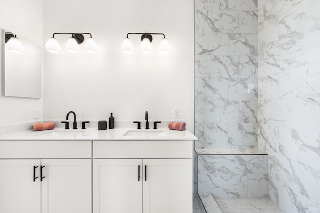 1480 Waterside Ln, Rohnert Park, CA 94928 - bathroom with double vanity and a tile shower