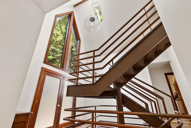 192 Carson Rd, Woodacre, CA 94973 - stairway with a towering ceiling